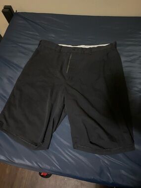 Men's Flat Front Black Shorts - Classic Summer Staple